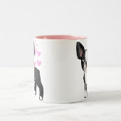 Boston-Terrier-Liebe Zweifarbige Tasse (Mittel)
