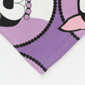 Boston-Terrier lila Fleecedecke (Ecke)