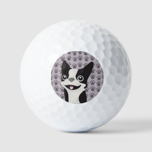 Boston Terrier, Lila Flieder Golfball