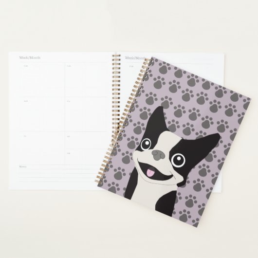 Boston Terrier, Lila Flieder Planer (Anzeige)
