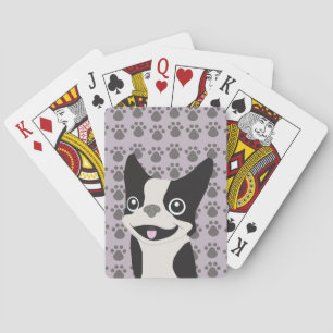 Boston Terrier, Lila Flieder Spielkarten