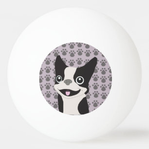 Boston Terrier, Lila Flieder Tischtennisball