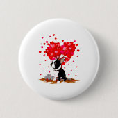 Boston Terrier Lover Heart Shape Boston Terrier Va Button (Vorderseite)