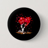Boston Terrier Lover Heart Shape Boston Terrier Va Button (Vorderseite)