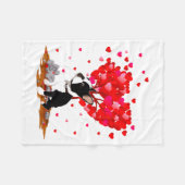 Boston Terrier Lover Heart Shape Boston Terrier Va Fleecedecke (Vorderseite (Horizontal))
