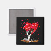 Boston Terrier Lover Heart Shape Boston Terrier Va Magnet (Vorderseite/Rückseite)