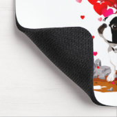 Boston Terrier Lover Heart Shape Boston Terrier Va Mousepad (Ecke)