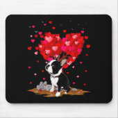Boston Terrier Lover Heart Shape Boston Terrier Va Mousepad (Vorne)