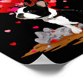 Boston Terrier Lover Heart Shape Boston Terrier Va Poster (Ecke)