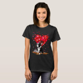 Boston Terrier Lover Heart Shape Boston Terrier Va T-Shirt (Vorne ganz)