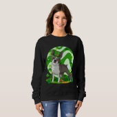 Boston Terrier Lucky Leprechaun Dog St Patricks Da Sweatshirt (Vorne ganz)