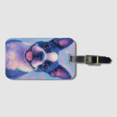 Boston Terrier Luggage Tag Gepäckanhänger (Vorderseite (Horizontal))