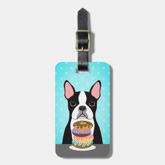 Boston Terrier Luggage Tags Gepäckanhänger (Vorderseite vertikal)