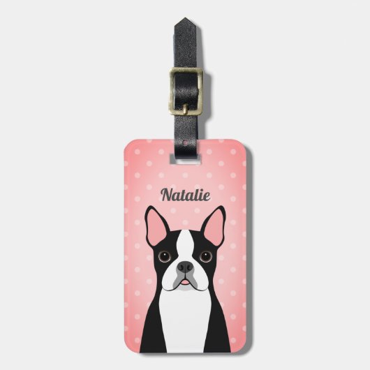 Boston Terrier Luggage Tags Gepäckanhänger (Vorderseite vertikal)