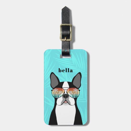 Boston Terrier Luggage Tags Gepäckanhänger (Vorderseite vertikal)