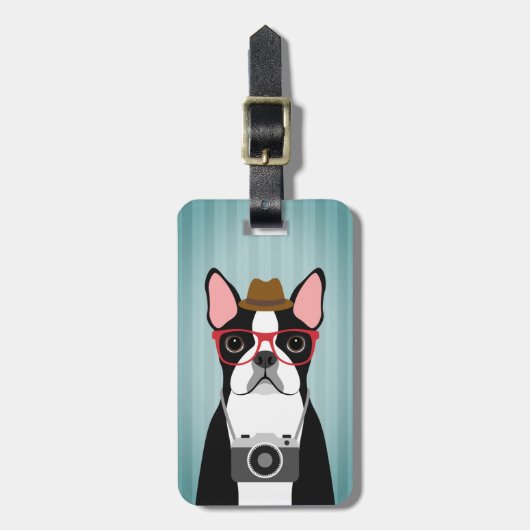Boston Terrier Luggage Tags Gepäckanhänger (Vorderseite vertikal)