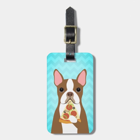 Boston Terrier Luggage Tags Gepäckanhänger (Vorderseite vertikal)