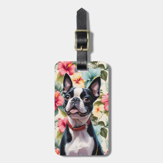 Boston Terrier Luggage Tags Gepäckanhänger (Vorderseite vertikal)