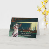 Boston Terrier Lustig Karte (Gelbe Blume)