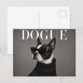 Boston Terrier Luxus-Editorial Postkarte (Vorne/Hinten)