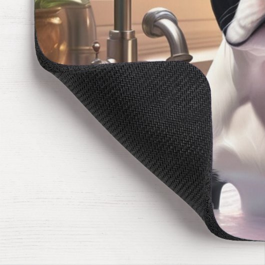 Boston Terrier macht einen Bubble Mousepad (Ecke)