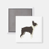 Boston Terrier Magnet (Vorderseite/Rückseite)
