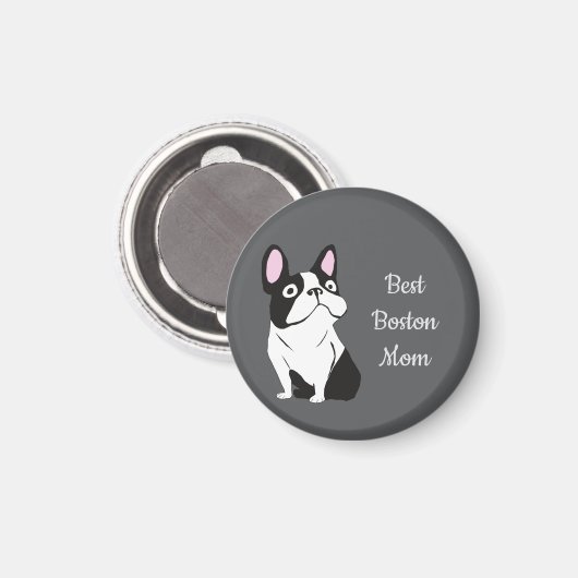 Boston terrier magnet (Vorderseite/Rückseite)