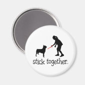Boston Terrier Magnet (Vorderseite/Rückseite)