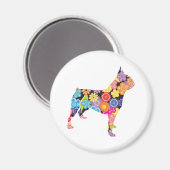 Boston Terrier Magnet (Vorderseite/Rückseite)