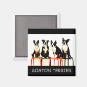 BOSTON TERRIER MAGNET (Vorderseite/Rückseite)