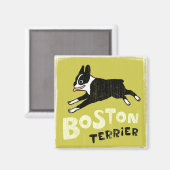 Boston Terrier Magnet (Vorderseite/Rückseite)
