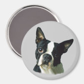 Boston Terrier Magnet (Vorderseite/Rückseite)