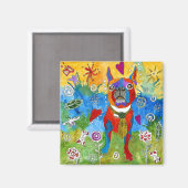 Boston Terrier Magnet 2 (Vorderseite/Rückseite)