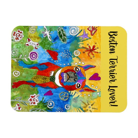 Boston Terrier Magnet 3"x4 (Horizontal)