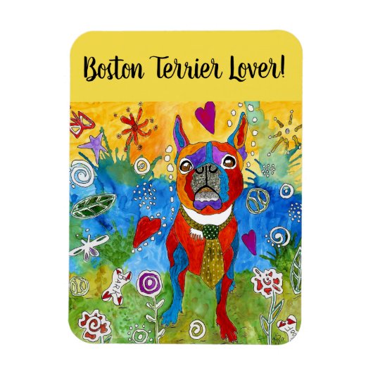 Boston Terrier Magnet 3"x4 (Vertikal)
