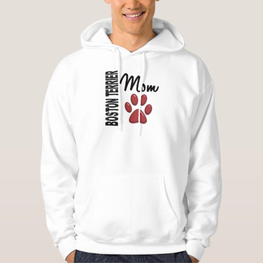 Boston-Terrier-Mama 2 Hoodie (Vorderseite)