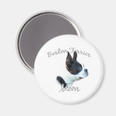 Boston Terrier Mama 2 Magnet (Vorderseite/Rückseite)