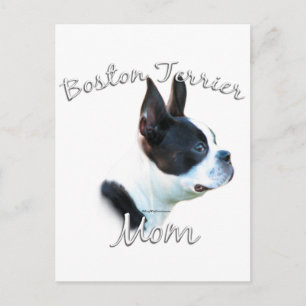Boston Terrier Mama 2 Postkarte