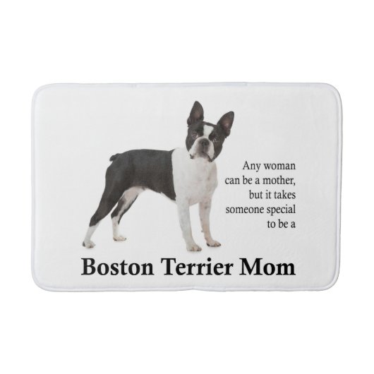 Boston Terrier Mama Bath Mat Badematte (Vorderseite)