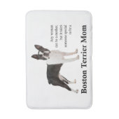 Boston Terrier Mama Bath Mat Badematte (Vorderseite Vertikal)