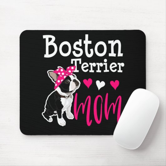 Boston Terrier Mama Dog Owner Funny Gift Mousepad (Mit Mouse)