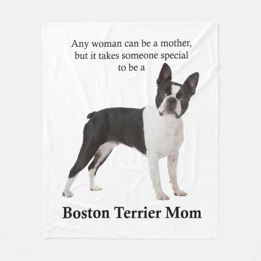 Boston-Terrier-Mama-Fleece-Decke Fleecedecke (Vorderseite)