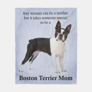 Boston-Terrier-Mama-Fleece-Decke Fleecedecke