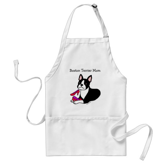 Boston-Terrier-Mama (Geschenke der Mutter Tages) Schürze (Vorne)