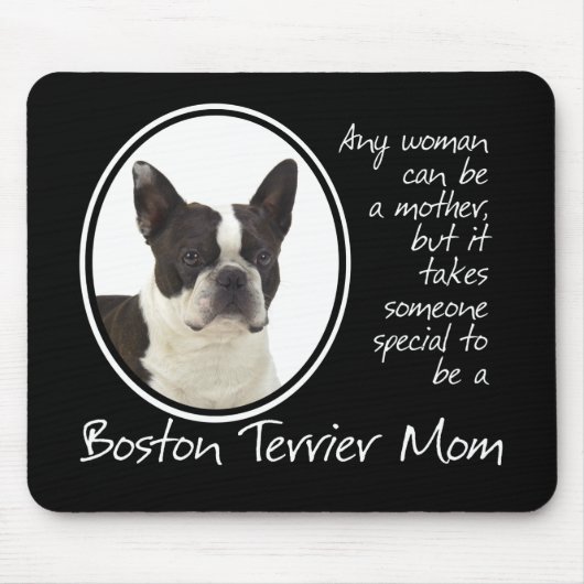 Boston-Terrier-Mama Mousepad (Vorne)