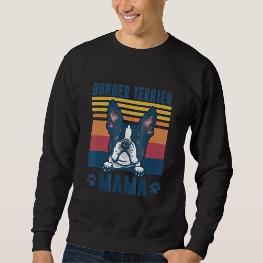 Boston Terrier Mama Mutter Retro Dog Mama Sweatshirt (Vorderseite)