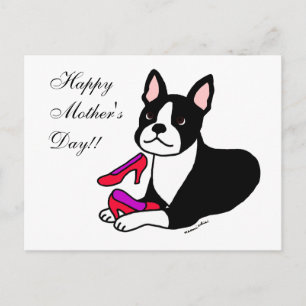 Boston Terrier Mama (Muttertagspenden) Postkarte