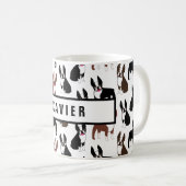 Boston Terrier Mama oder Vater Name Kaffeebezeichn Kaffeetasse (VorderseiteRechts)