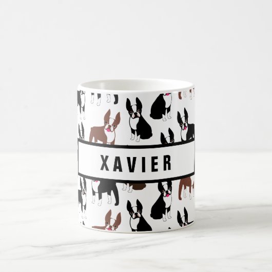 Boston Terrier Mama oder Vater Name Kaffeebezeichn Kaffeetasse (Mittel)