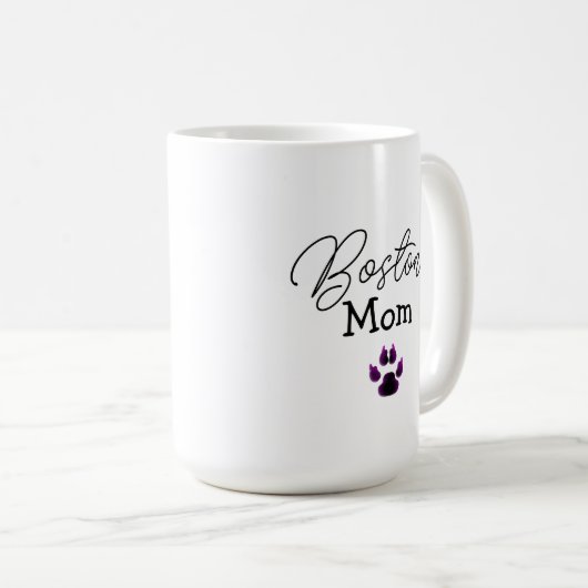 Boston Terrier Mama Personalisiert Kaffeetasse (VorderseiteRechts)